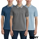 DKNY Men's Zip Collar Polo