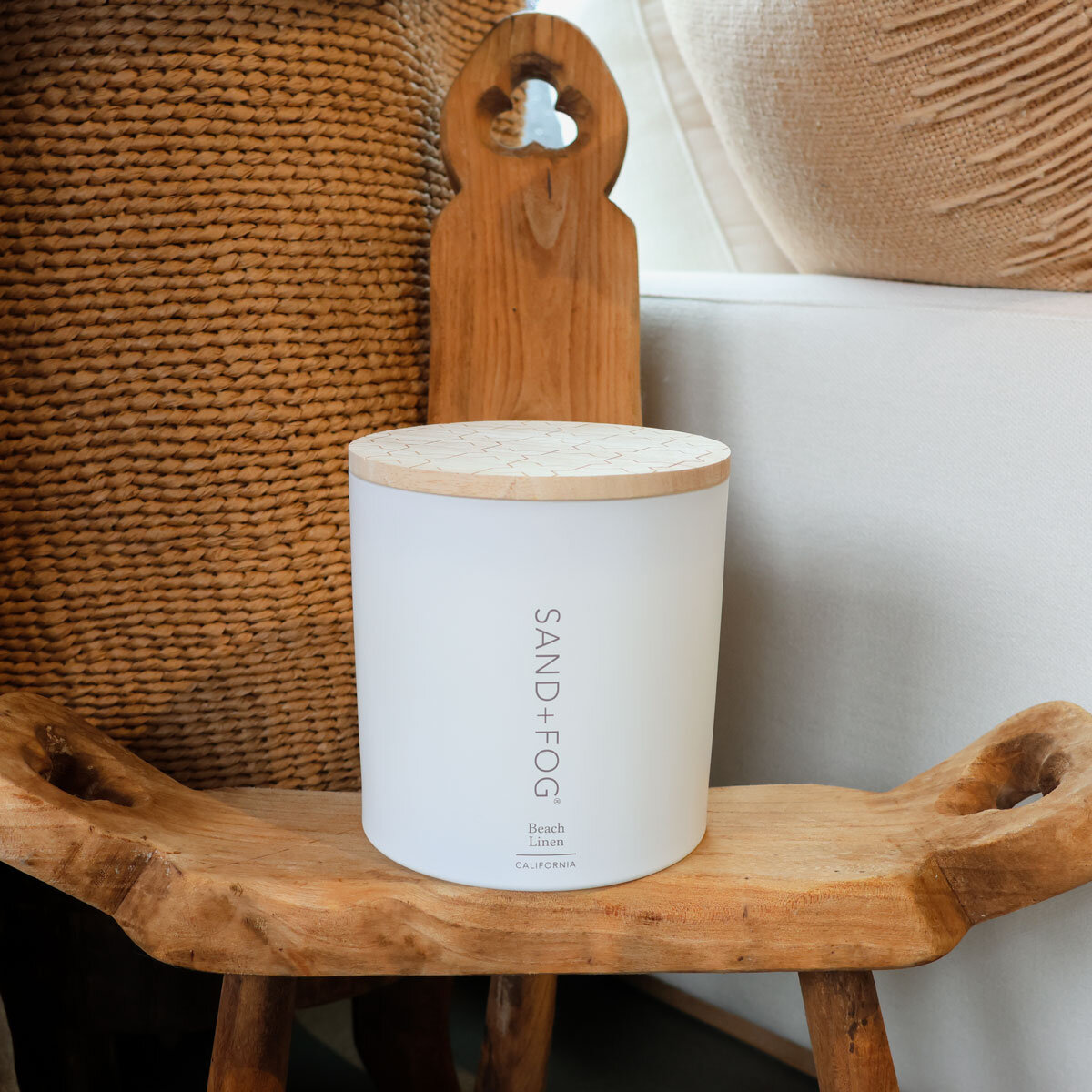 Sand & Fog Fragranced Candle, 1.5kg in Beach Linen