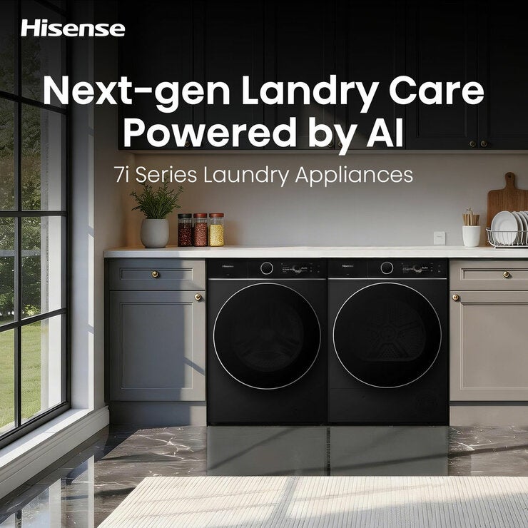 Hisense 7i Series DH7I108BBAB1 10kg Heat Pump Dryer, A+++ Rated in Black Hisense 7i Series DH7I108BBAB1 10kg Heat Pump Dryer, A+++ Rated in Black