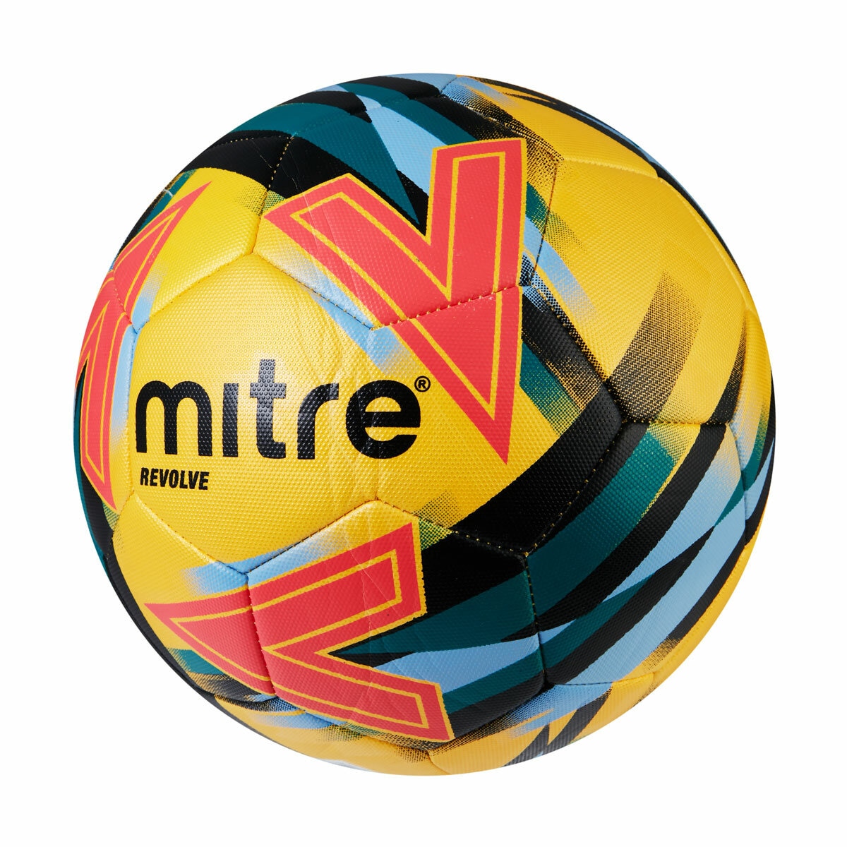 Studio image of the Mitre Revolve Football Size 5 in Orange
