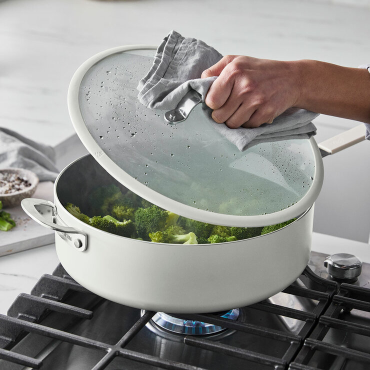 GreenPan Saute Pan, with Lid 30cm in White