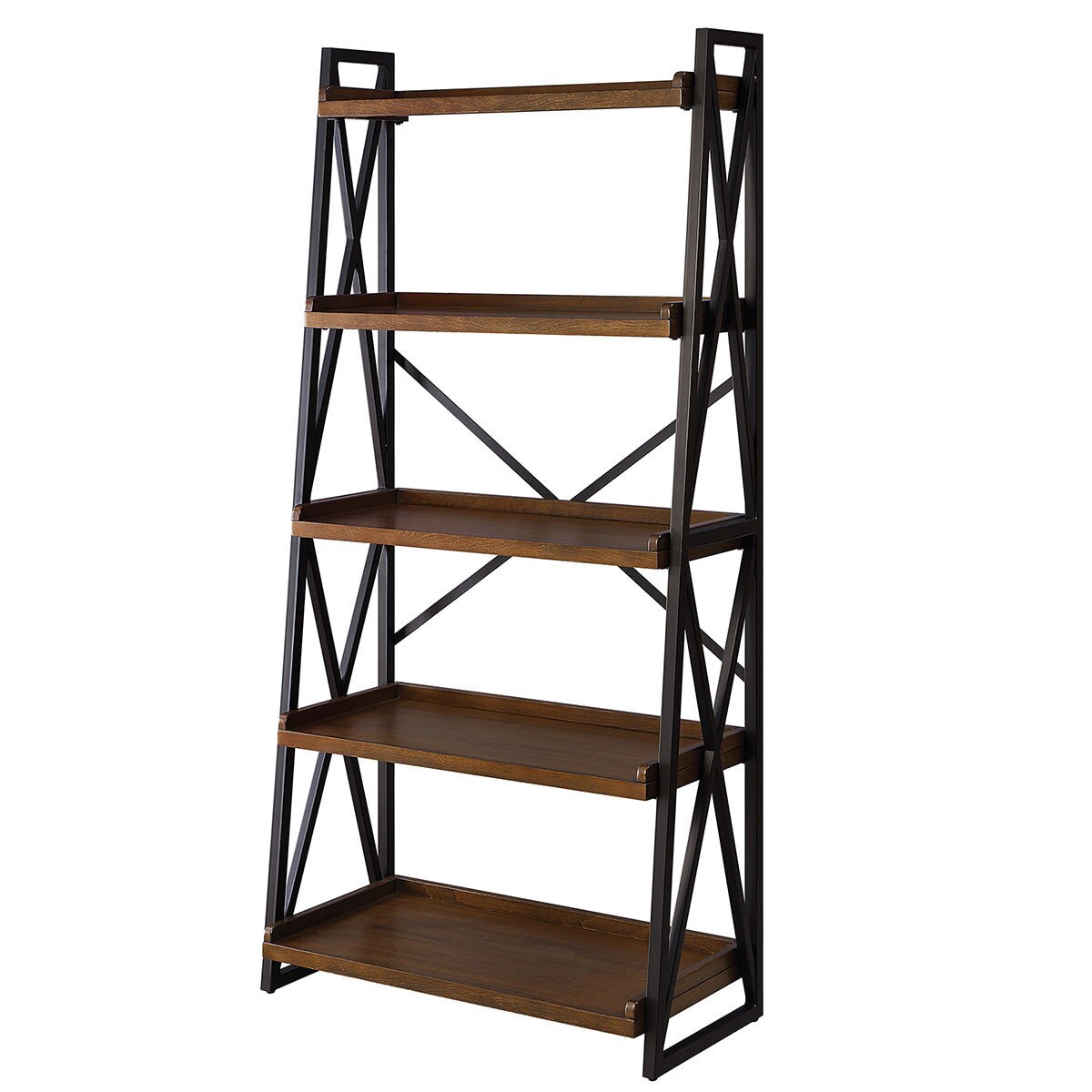 Bayside Furnishings Ladder Bookcase with 5 Fixed Shelves Costco UK