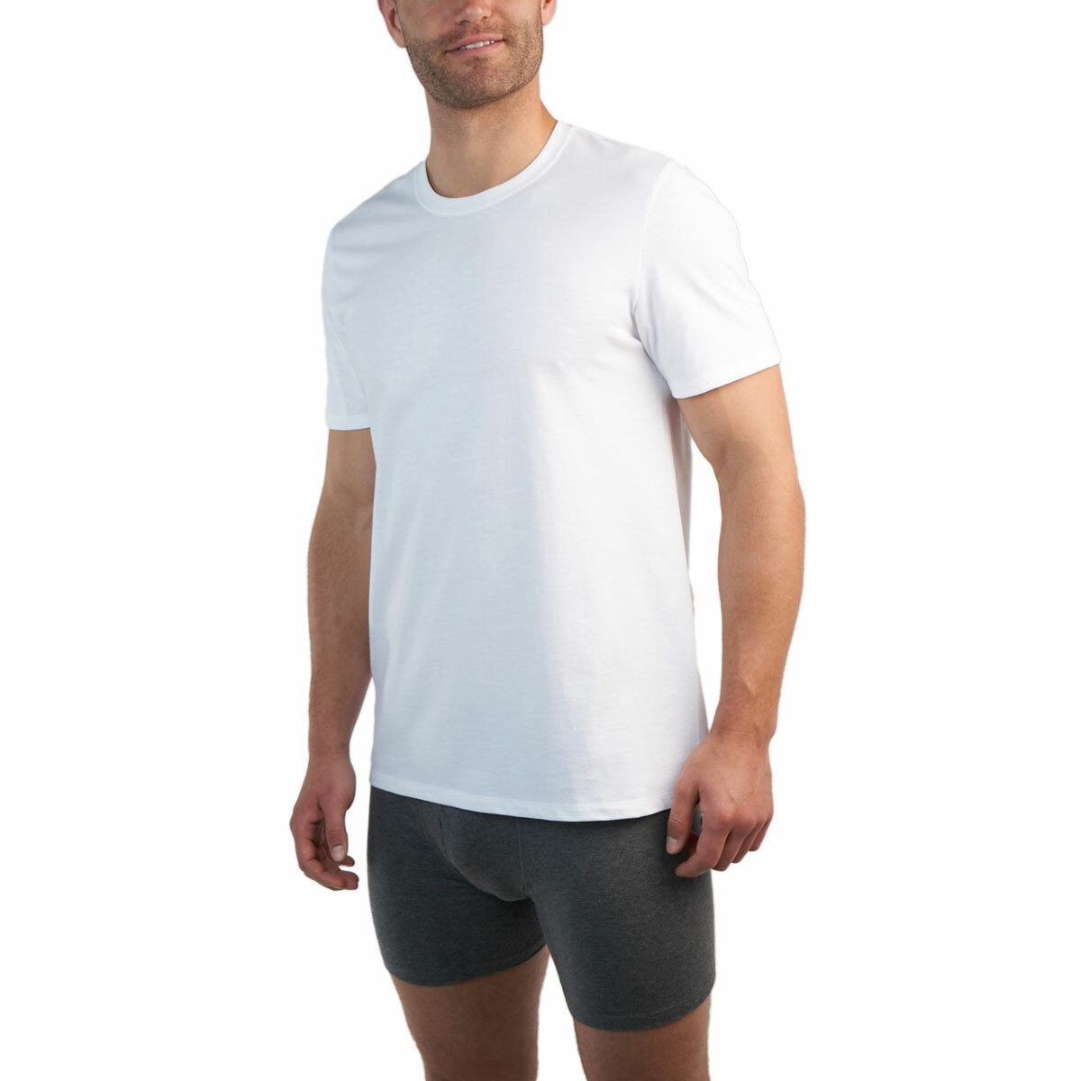 Kirkland Signature Men's Cotton Crewneck T-Shirt, 6 Pack in White