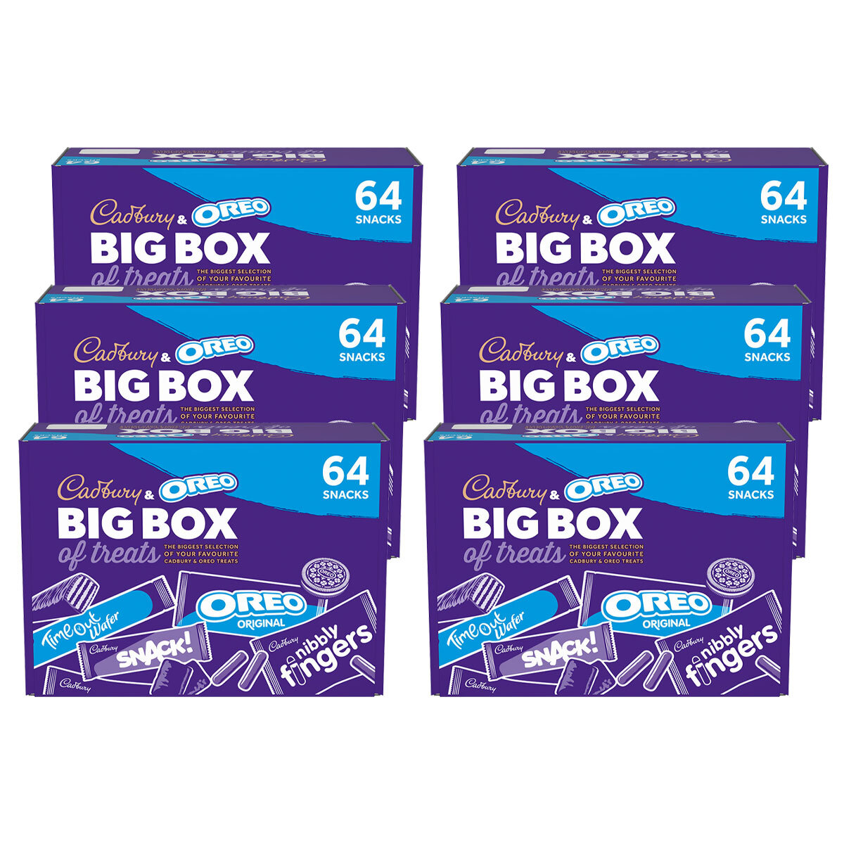Cadbury & Oreo Big Box Of Treats, 6 x 64 Snacks