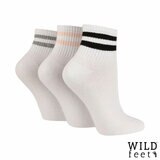 Wild Feet Ladies Quarter Sock 6 Pack in White