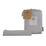 panda bamboo fitted sheet in quiet grey