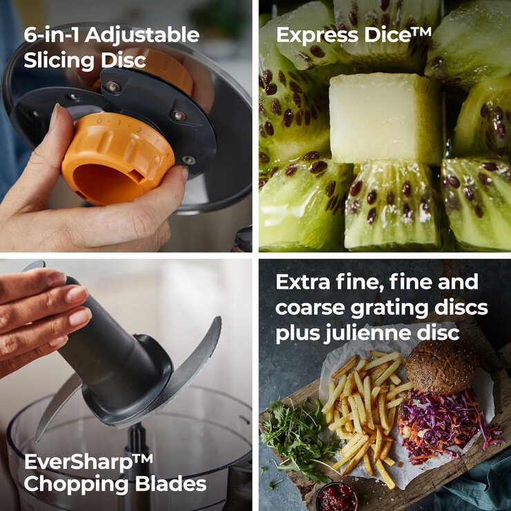 Lifestyle image of Kenwood Food Processor Attachment describing use Lifestyle image of Kenwood Food Processor Attachment describing use