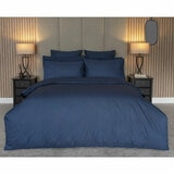 Belledorm 540 Thread Count Satin Stripe Navy Duvet Cover Set in 3 Sizes Belledorm 540 Thread Count Satin Stripe Navy Duvet Cover Set in 3 Sizes