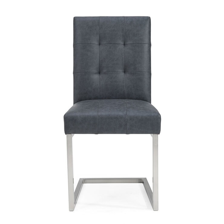 Bentley Designs Tivoli Cantilever Black Leather Dining Chairs, 2 Pack Bentley Designs Tivoli Cantilever Black Leather Dining Chairs, 2 Pack