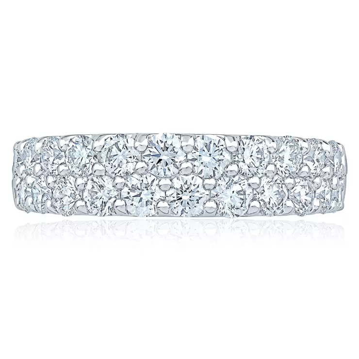 1.50ctw Double Row Diamond Band, Platinum