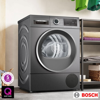 Bosch WQG245R9GB, Series 6 Heat Pump Dryer, A++ Rated in Grey