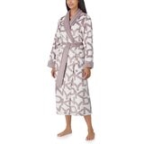 DKNY Shawl Collar Long Plush Robe in Mauve