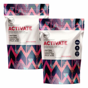Active Woman Activate Strawberry Protein & Energy Shake, 2 x 450g