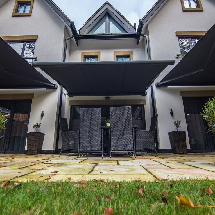 Olympus Awnings Aphrodite Outdoor Patio Awning 2m Wide x 1.5m Projection, Fully Installed