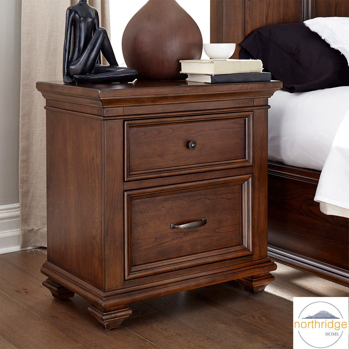 Northridge Conner Nightstand with 2 Storage Drawers Costco UK