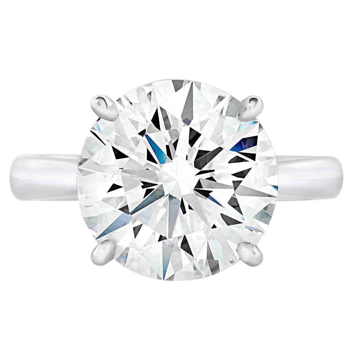 6.55ct Round Brilliant Cut VS1 Clarity, G Colour Diamond Solitaire