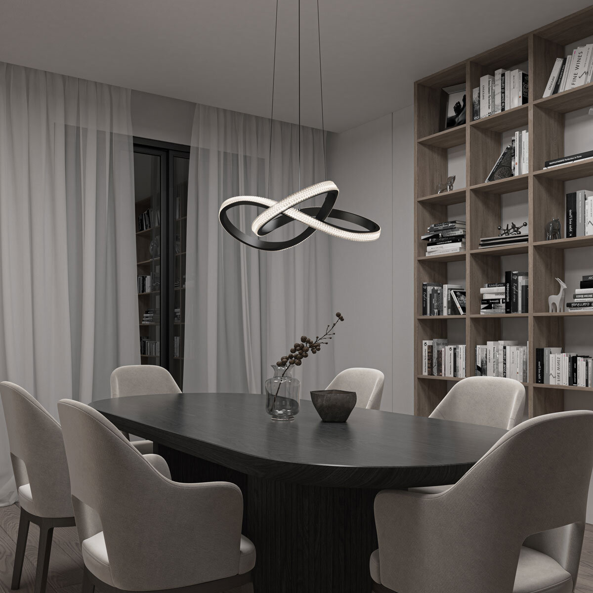 Artika Morgan Pendant LED Light in Black