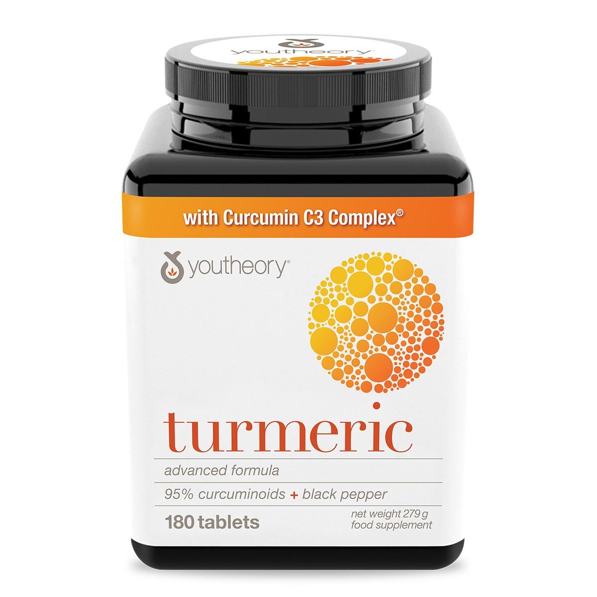 Youtheory Turmeric Advanced Formula, 180 Tablets (2 Months Supply)