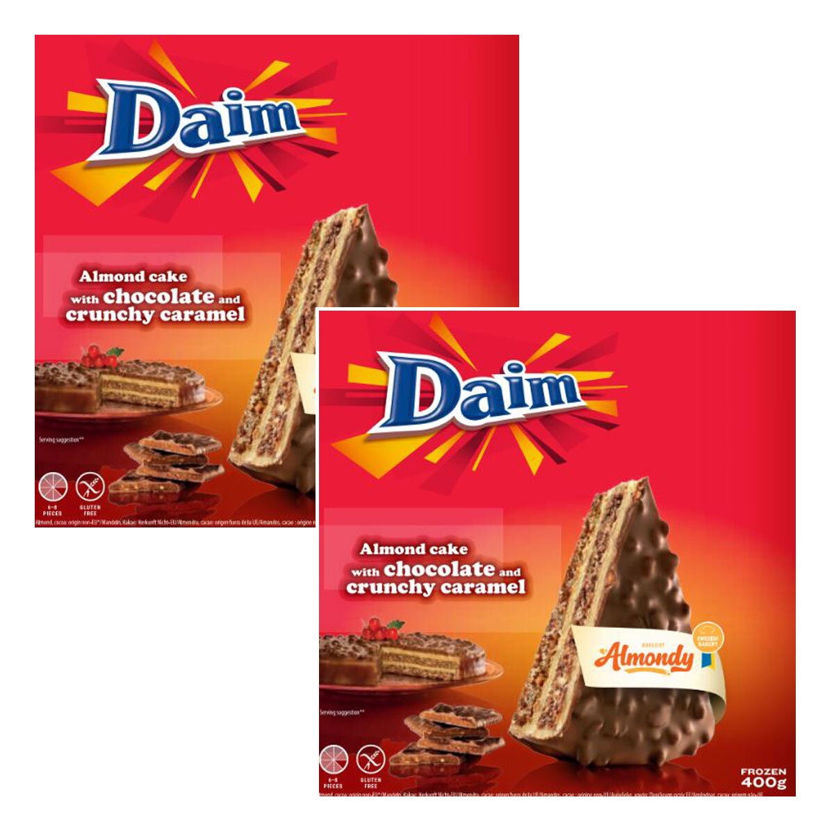 Almondy Daim Cake, 2 x 400g