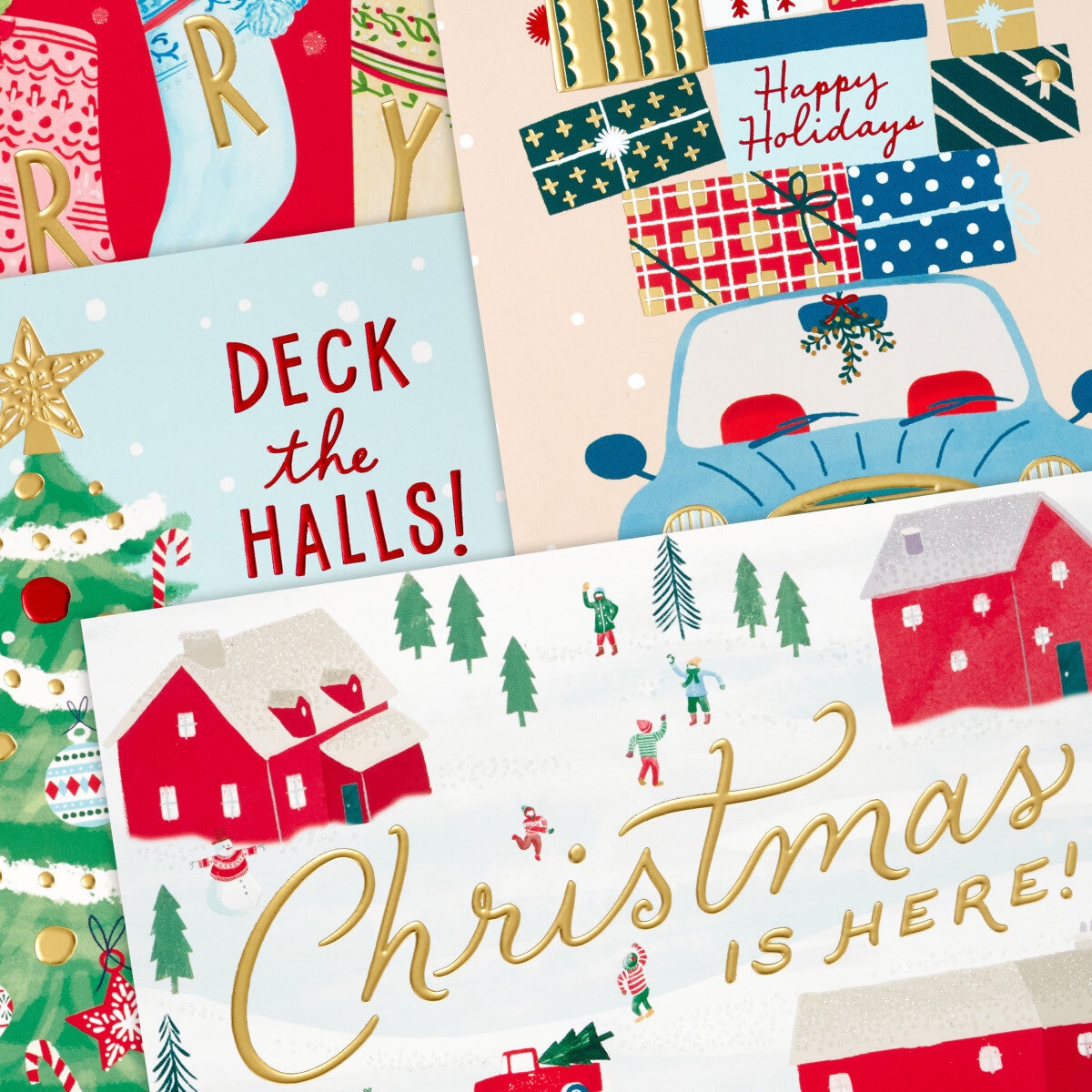 Hallmark Hand Crafted Christmas Card Assortment: Deck The Halls - 40 Pack Hallmark Hand Crafted Christmas Card Assortment: Deck The Halls - 40 Pack