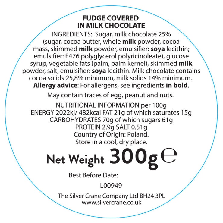 Silver Crane Christmas Nutcracker Fudge Tin Black, 300g Silver Crane Christmas Nutcracker Fudge Tin Black, 300g
