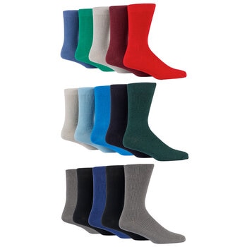 Jeff Banks Men's Ribbed Sock, 10 Pack