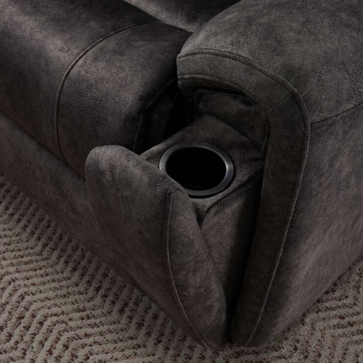 Corner Fabric Grey Side Cupholder Corner Fabric Grey Side Cupholder