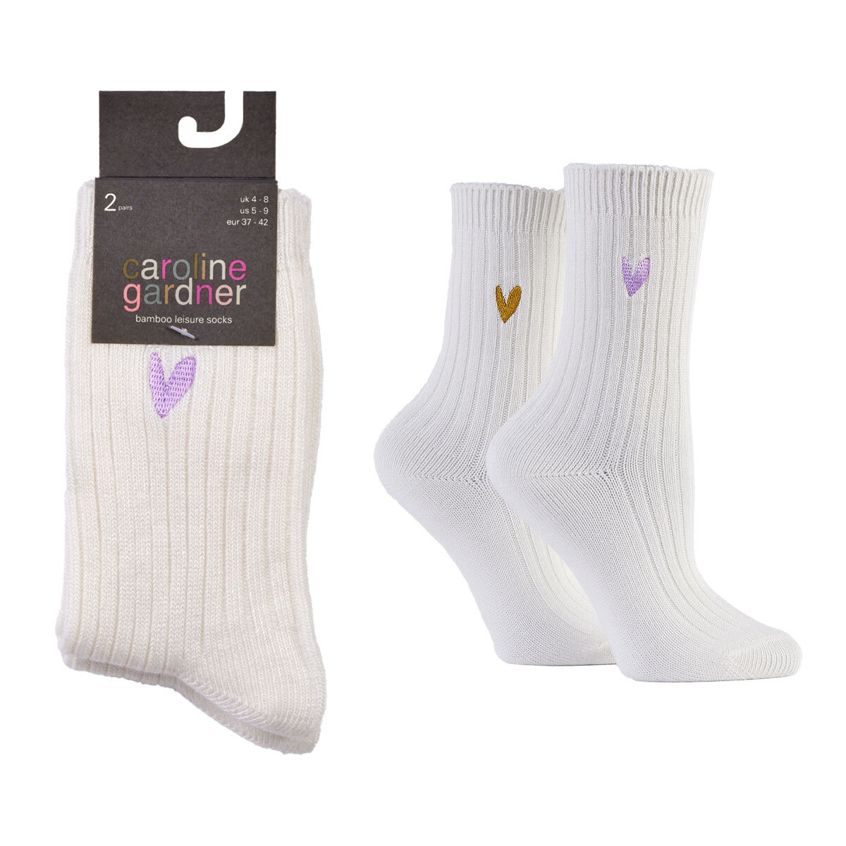 Caroline Gardner Ladies Bamboo Leisure Sock 6 Pack in Pink
