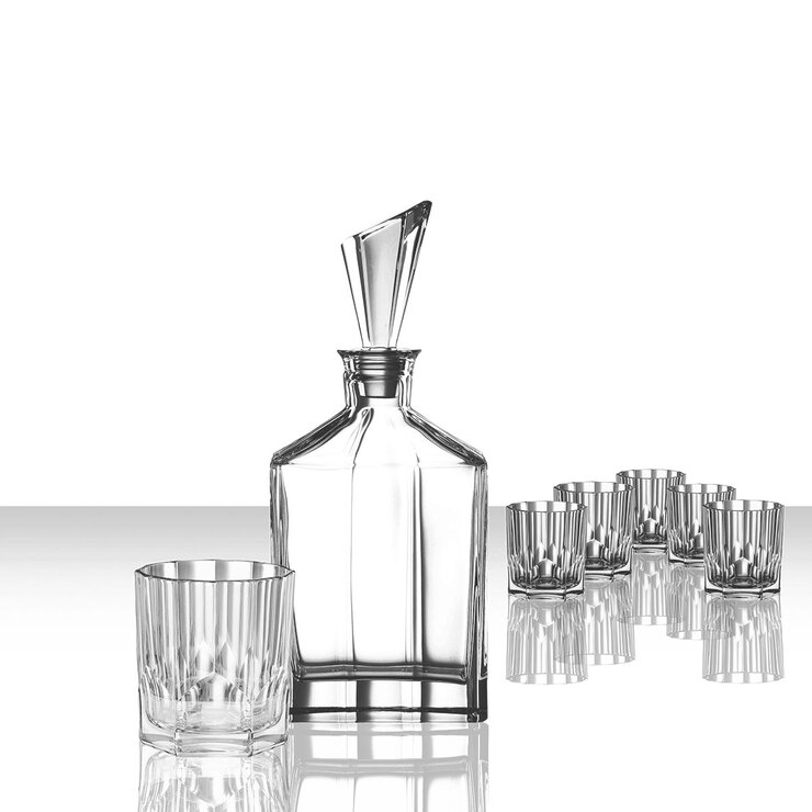 Nachtmann Aspen Whisky Decanter with 6 Tumblers Nachtmann Aspen Whisky Decanter with 6 Tumblers