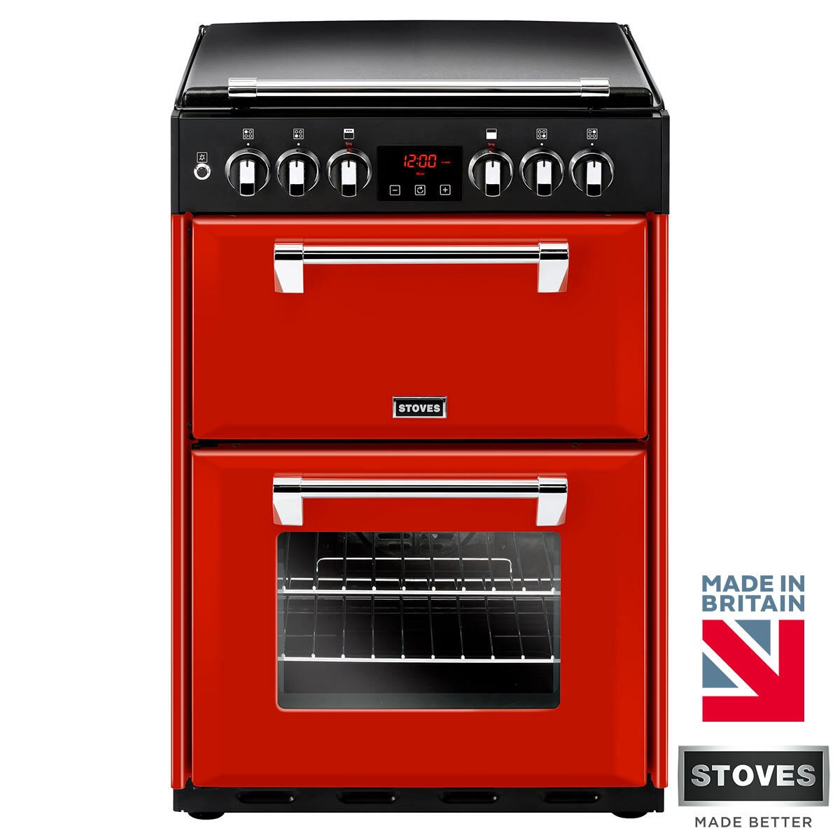 Stoves Richmond 600DF, Dual Fuel Range Cooker A Rating in Jalapeno Red