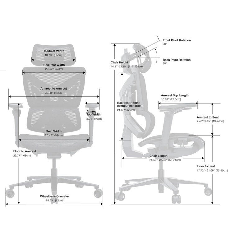 anda seaT X-Air Pro Mesh Gaming Chair, Black