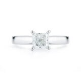 0.50ct Princess Solitaire Ring, 18K WG