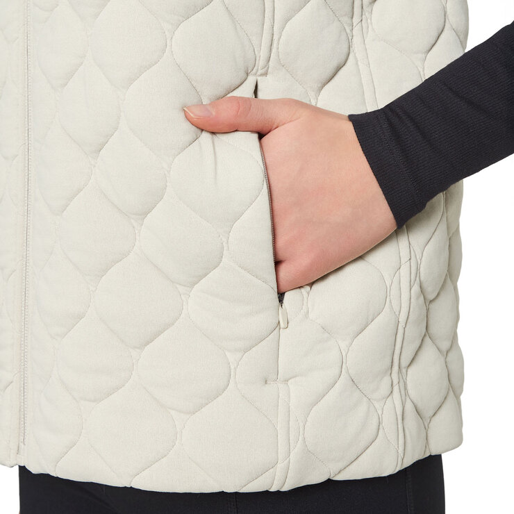 Kirkland Signature Women's Quilted Vest in Cream, Large