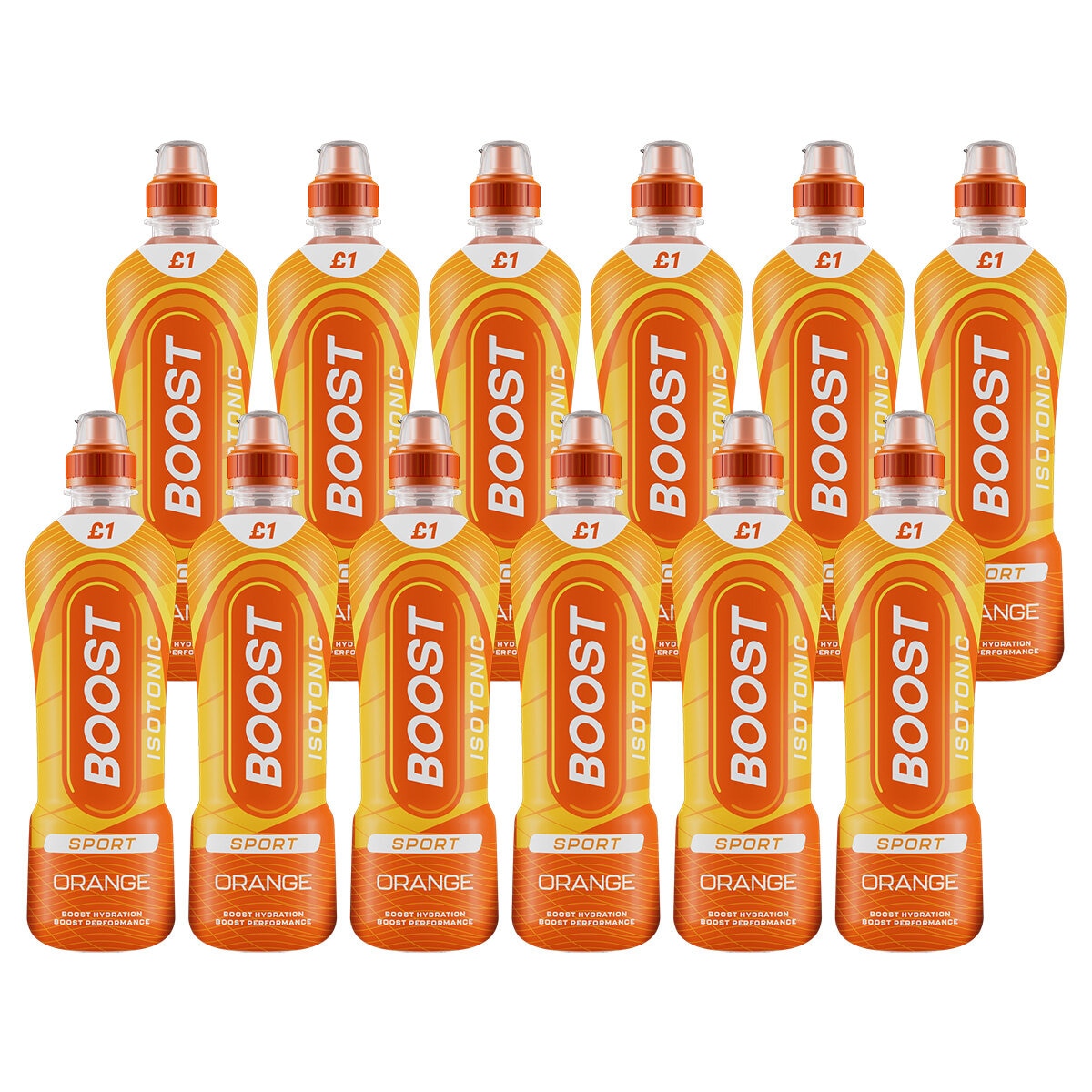 Boost Sport Isotonic Orange PMP £1.00, 12 x 500ml