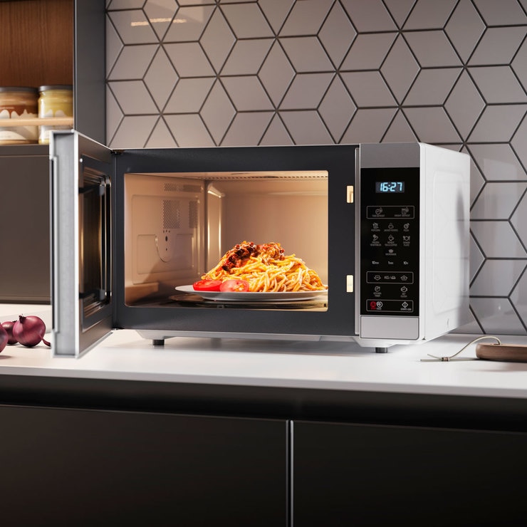 Sharp YCMS51US, 25L Solo Microwave In Silver Costco UK