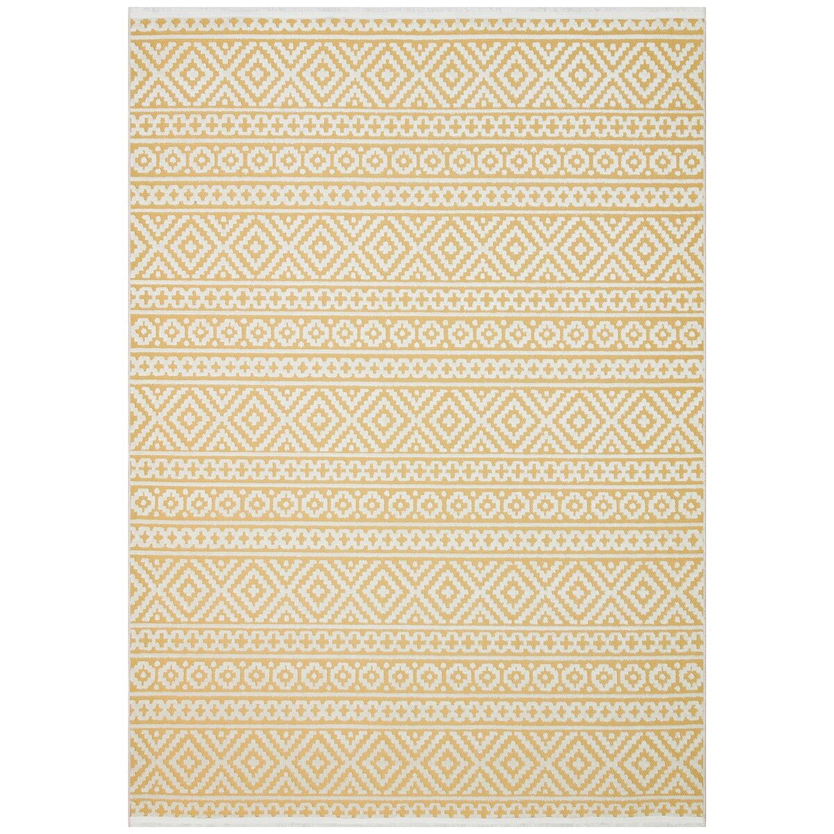 Concept Looms Jazz Deco Indoor / Outdoor Rug in Amber, 220 x 160 cm