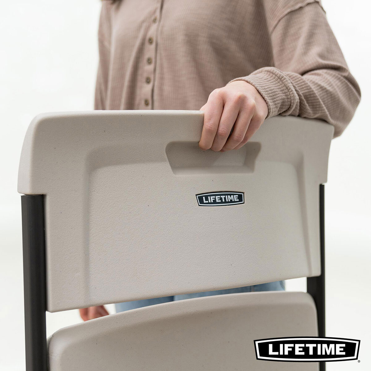 Lifetime Bypass Commercial Grade Folding Chairs, 4 Pack