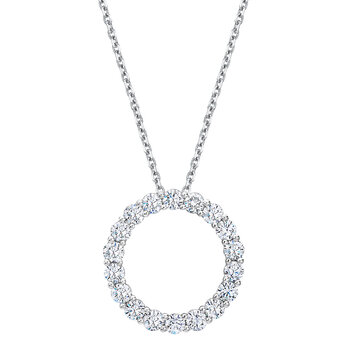 1.50ctw Round Brilliant Cut Diamond Necklace, 18ct White Gold
