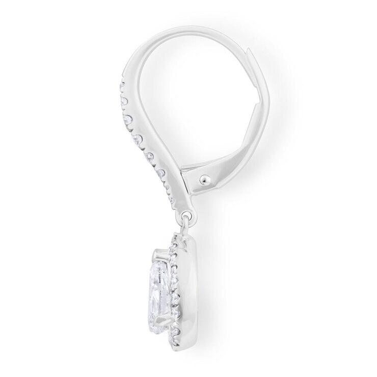1.14ctw Pear Cut Diamond Halo Earrings, 18ct White Gold 1.14ctw Pear Cut Diamond Halo Earrings, 18ct White Gold