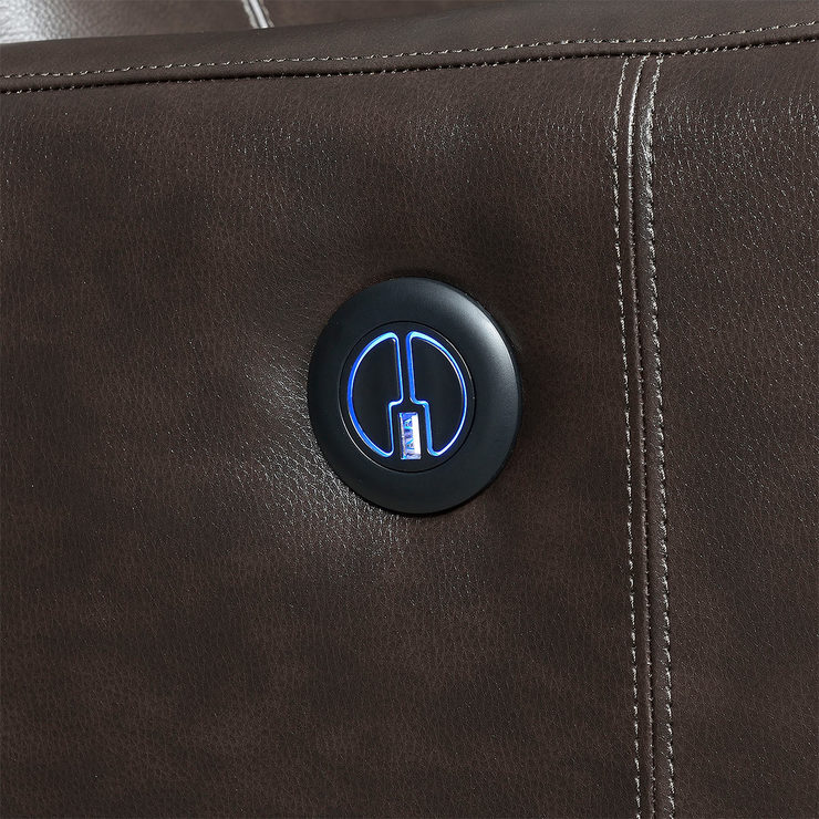 Pulaski Brown Leather Power Glider Recliner Chair Costco UK