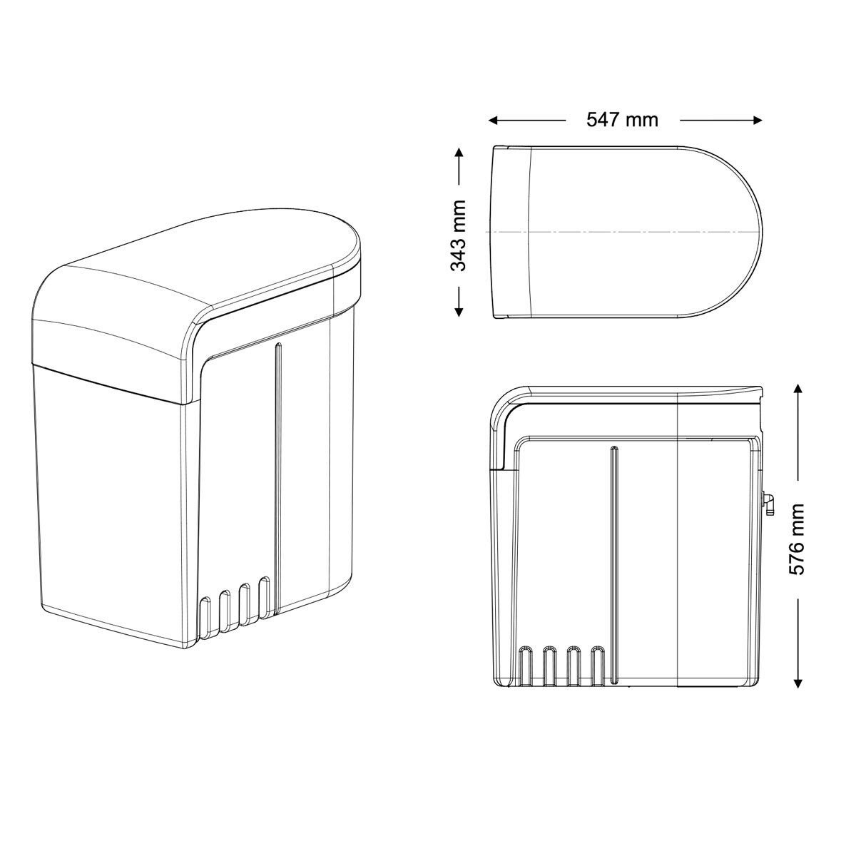 Kinetico Kube 2 Non-Electric Water Softener - For Households with up to 4 Bathrooms