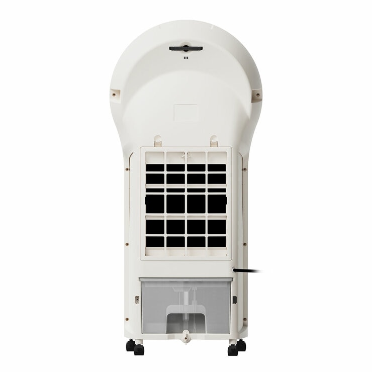 Back profile of Duux Mist Air Cooler in Stone