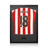 Jermain Defoe Signed Framed Sunderland Shirt with Black Mount Jermain Defoe Signed Framed Sunderland Shirt with Black Mount
