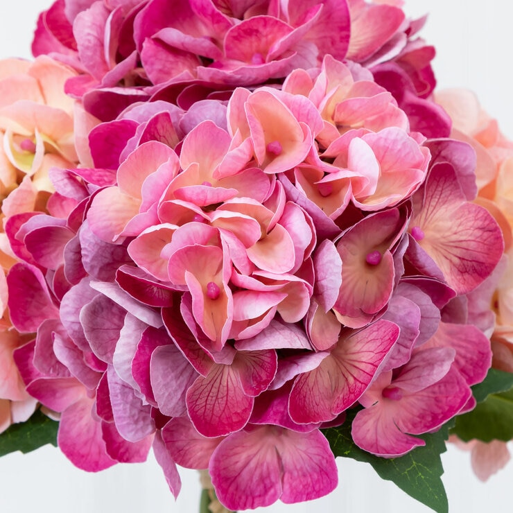 Real Touch Artificial Hydrangea in Vase in Pink Real Touch Artificial Hydrangea in Vase in Pink