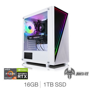 AWD-IT Infinity 5, AMD Ryzen 5, 16GB RAM, 1TB SSD, NVIDIA GeForce RTX 3060 Ti, Gaming Desktop PC