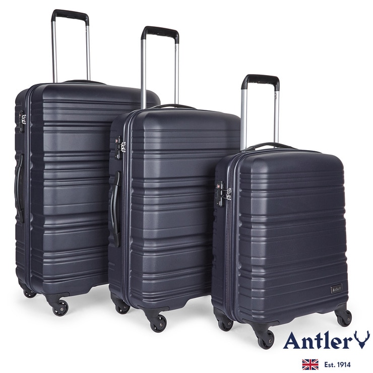 Antler Saturn 3 Piece Hardside Suitcase Set in Navy Costco UK
