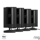 Ring Wired Indoor Camera 4 Pack in Black