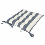 Yard Hayle Blue Striped Indoor Outdoor Seat Pad 2 Pack, 40 x 40 cm