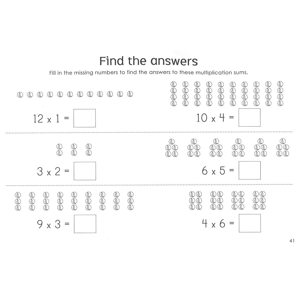 Page spread of Times Table