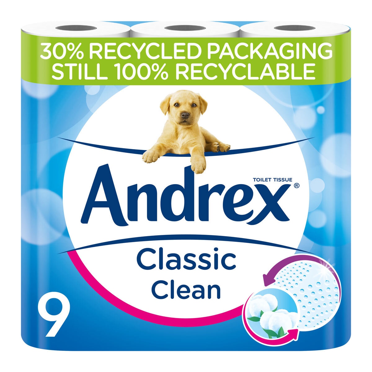 Andrex Classic Clean 9 pack toilet roll